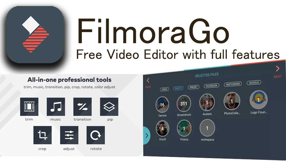 All in one professional tool of FilmoraGo Mod APK