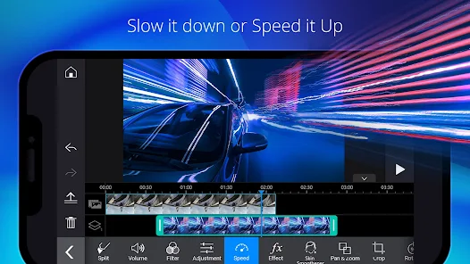 slow it down or speed it up in powerdirector 