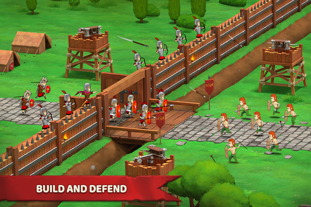 Construction And Defense in Grow Empire Rome Mod Apk