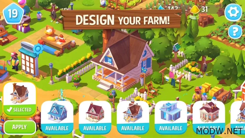 Desgins Your Farm in Farmville 3 Mod Apk