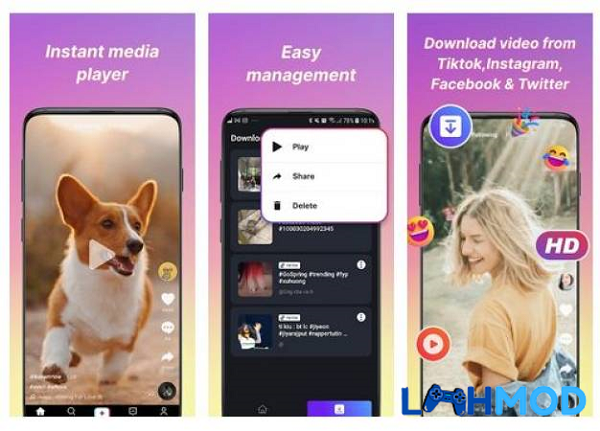 Instant Media player of SnapTik Mod APK