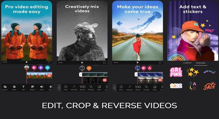 Made Edit Crop And Reverse Videos in Videoleap Mod Apk