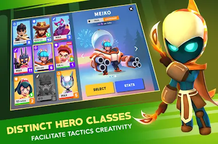 distinct hero classes of Heroes Strike Mod APK